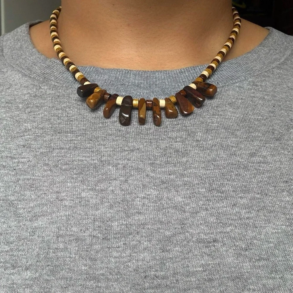 Stones & Wood Beads Necklace